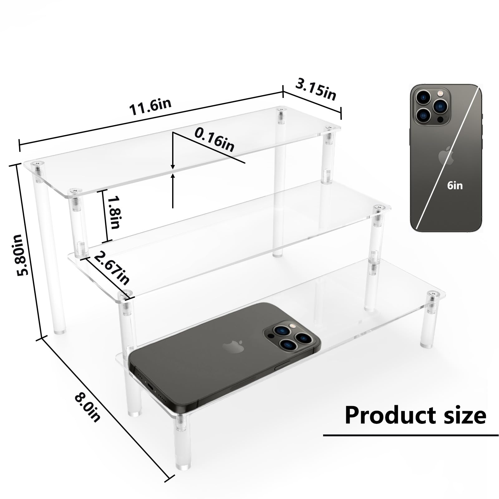Snapklik.com : Acrylic Display Risers,Clear Acrylic Risers Display ...