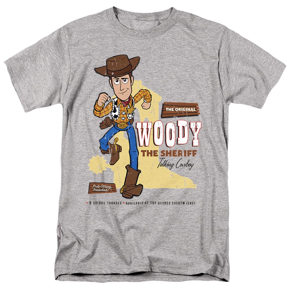 Toy Story Men's Disney Original Woody  T-Shirt At - Athletic Heathe - XXL