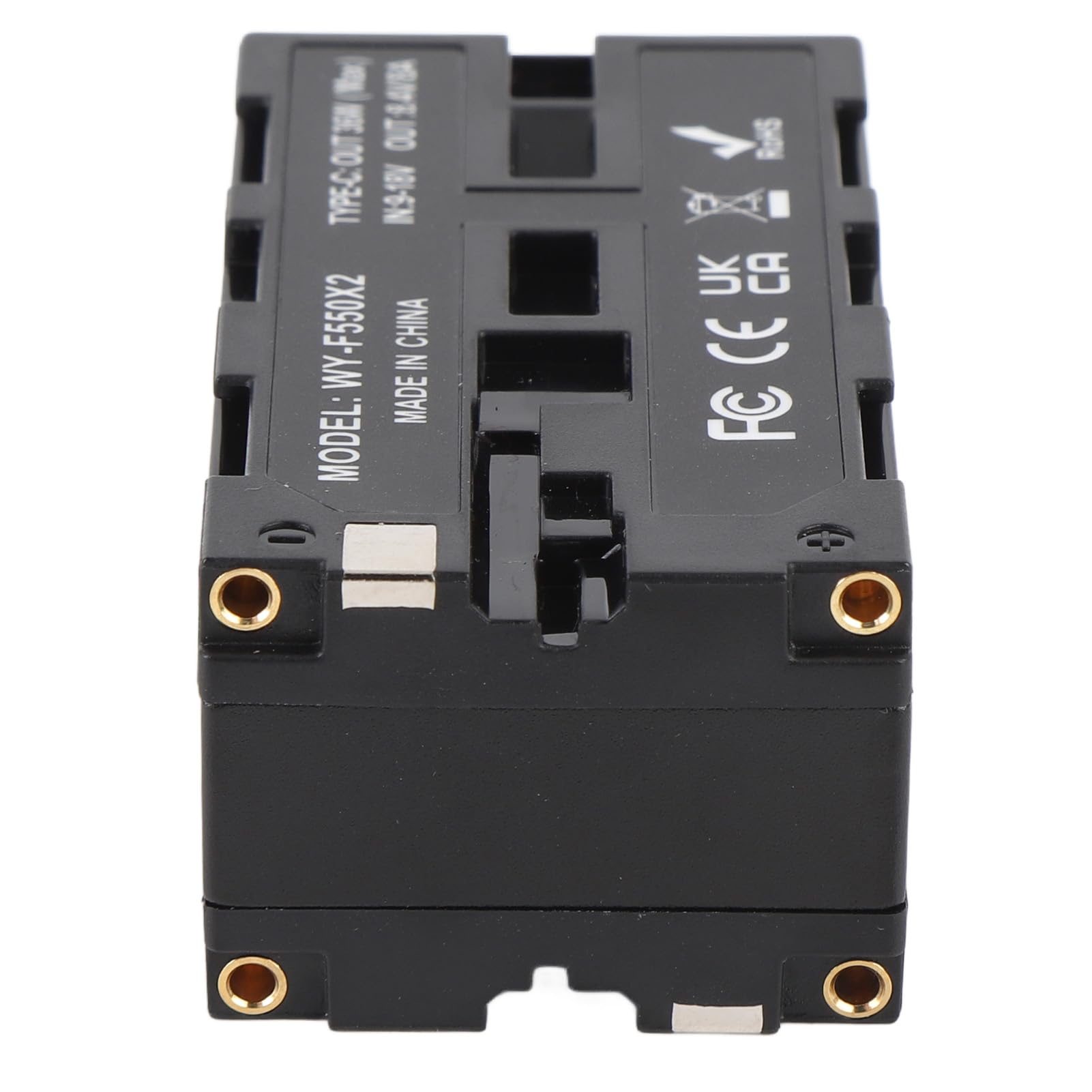 NP-F Dummy-Batterieadapter, Zweiseitig mit Digitalem Display- und Typ-C-PD-Eingang, für die Stromversorgung und das Bild des Kamera