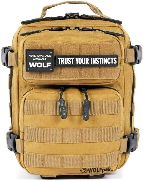 WOLFpak 9L Mini Tactical Backpack for Men & Women | Compact, Small Everyday Carry Bag for Gym, School, Travel | Durable, Water-Resistant Daypack with Molle System and Patch Panel (Khaki) - Image 5