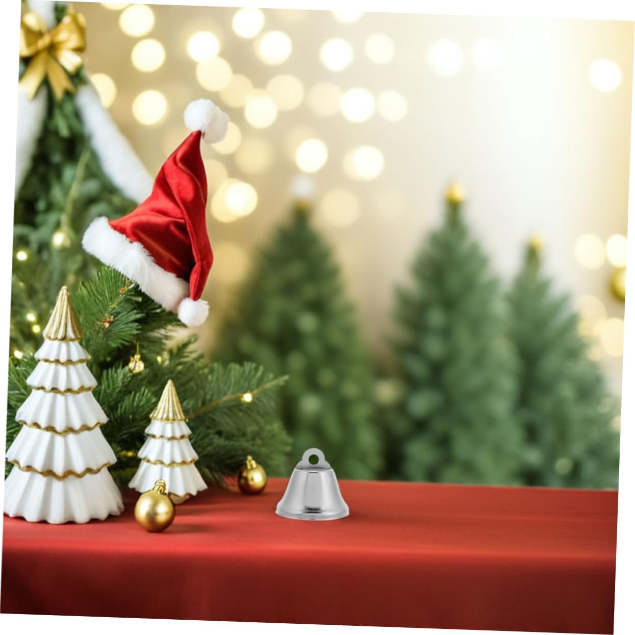 Gadpiparty 30Pcs Tiny Jingle Bells for Crafts Metal Bells for Christmas Tree Decorations Versatile DIY Ornaments for Home Decor for Indoor Outdoor Use