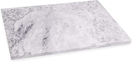 White Marble Chopping Board | Worktop Saver | Suitable for Meat, Fish & Vegetables | Large Chopping Boards | Hard Wearing | M&W