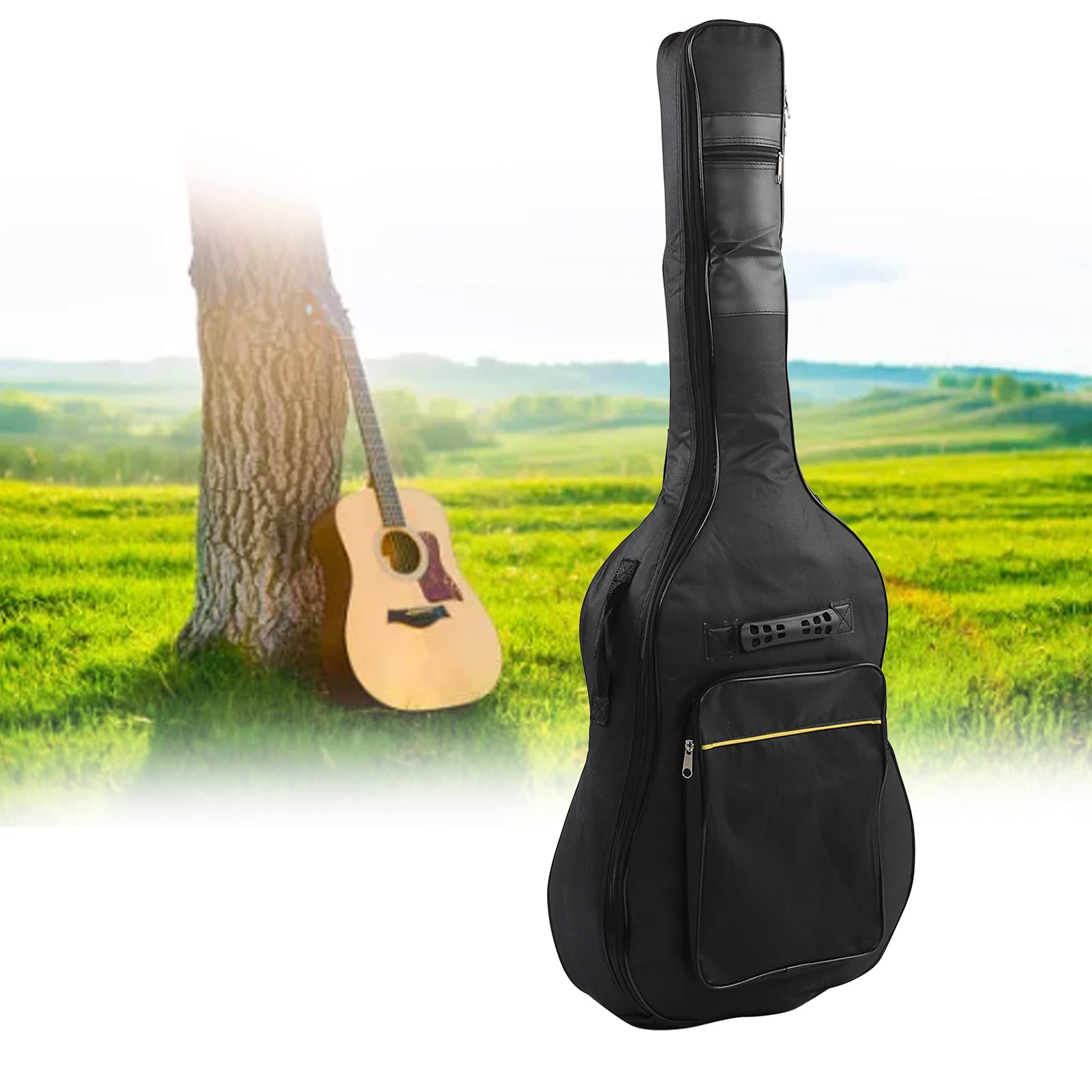 Seacanl Borsa per chitarra , custodia morbida per chitarra portatile da 40/41 pollici Morbida e durevole per chitarra classica per chitarra da 40/41 pollici