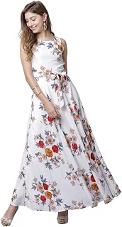 Tokyo Talkies Womens White Printed Maxi Dress Price In India