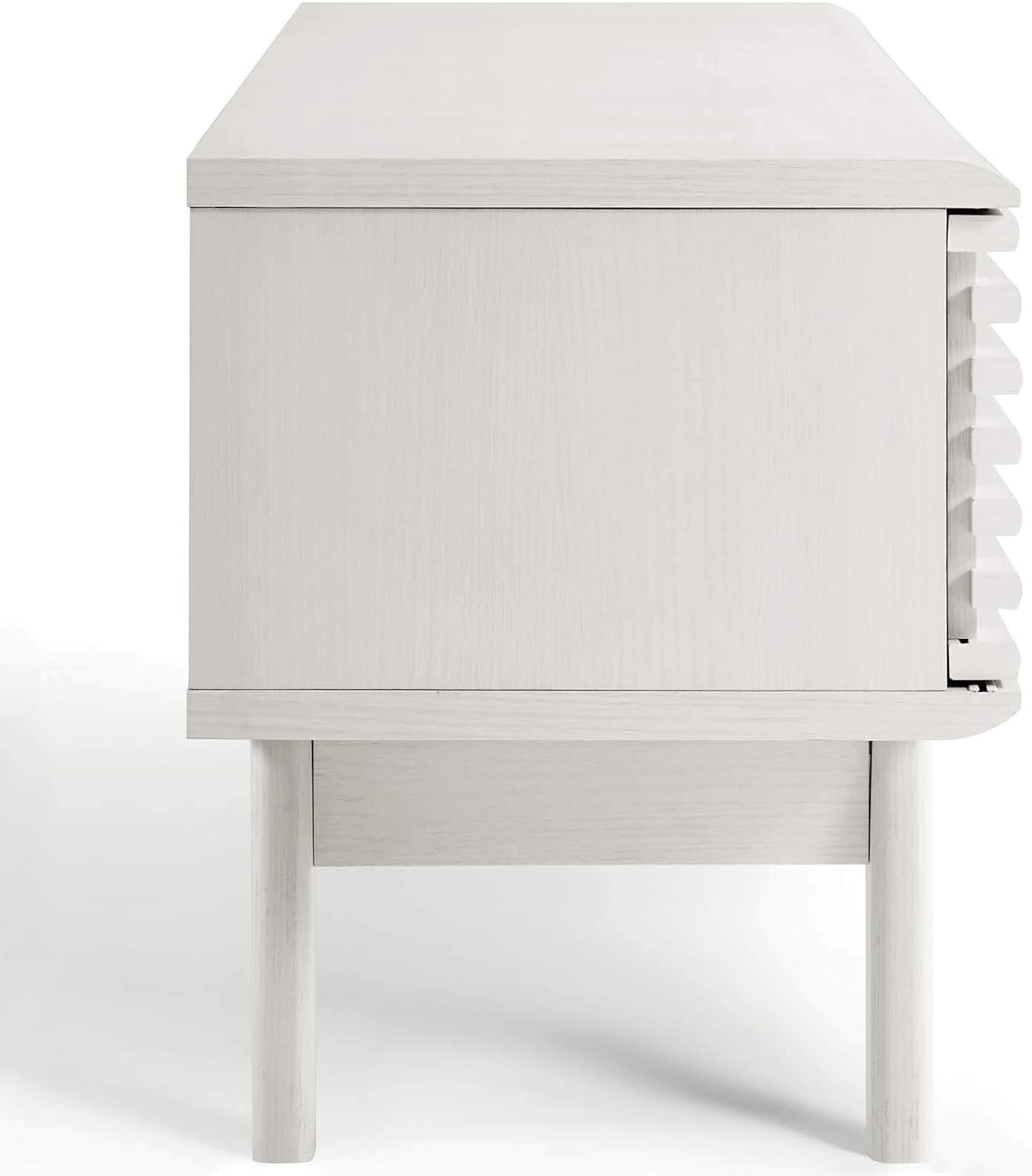 Modway Render Mid-Century Modern Low Profile 59 Inch TV Stand in White image 5