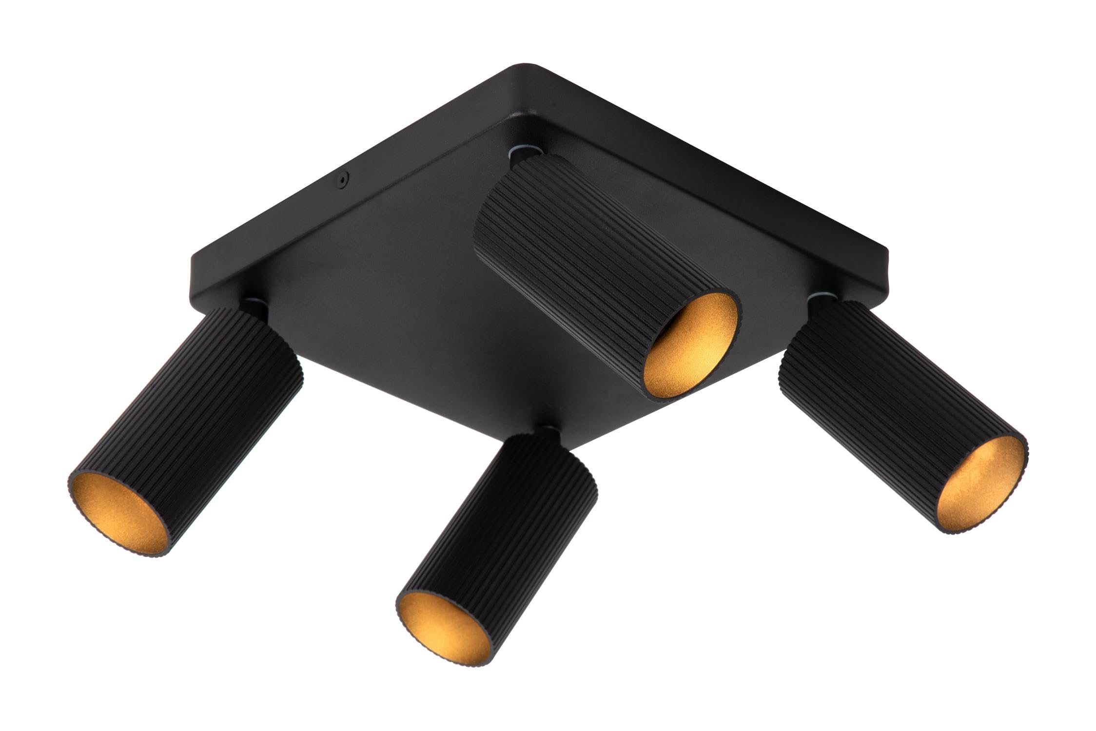 LUCIDE Clubs - Ceiling Spotlight - 4xGU10 - Black