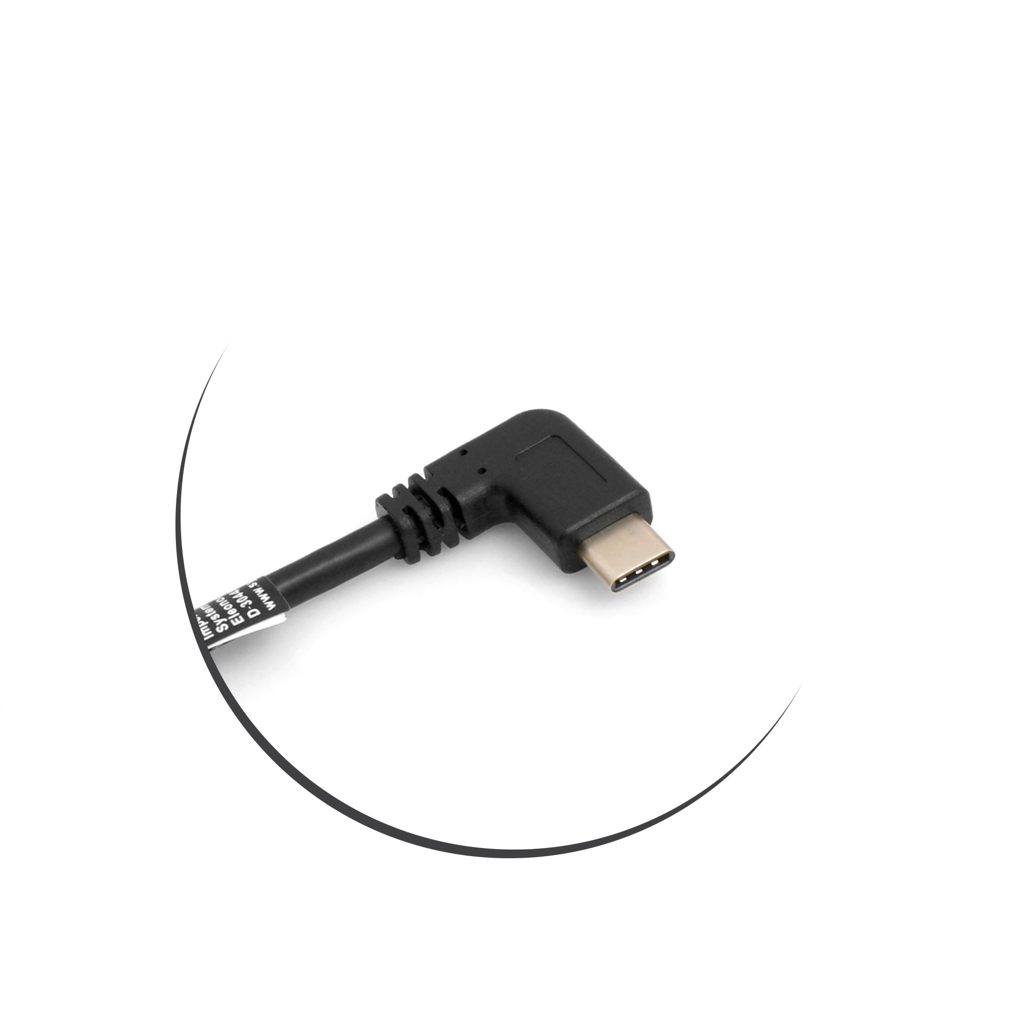 System-S OTG On The Go Host USB A 3.0 (żeński) na USB 3.1 typ C (Male), wtyczka kątowa 90 stopni, kabel do transmisji danych, przedłużacz 22 cm
