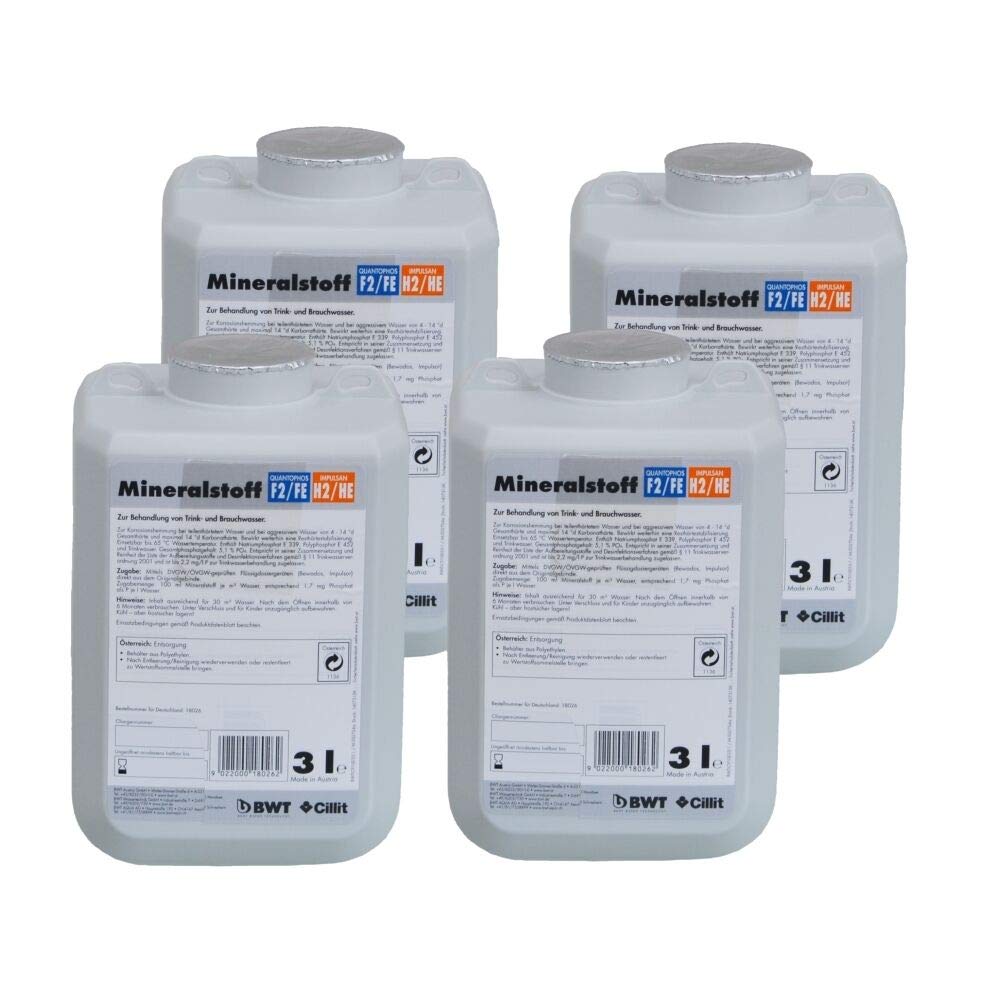 BWT Mineral Cillit - Quantopos/Impulsan 4 bidones de 3 l F2/H2