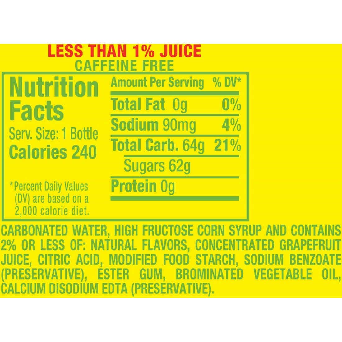 Squirt Citrus Soda, CaffeineFree, 20oz Bottle Pack of 8 in Dominican