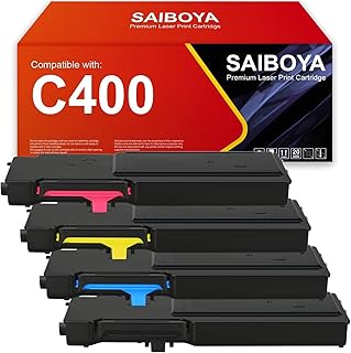 SAIBOYA C400 Toner Cartridges 5,000 Pages 4 Colors Compatible Xerox C400 C405 Replacement for Xerox Versalink C400 C405 C400DN C405DN C400V. (106R03516 106R03518 106R03519 106R03517)