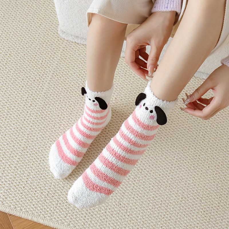Image of Benefeet Sox Cute Fuzzy Socks for Women Girls - Fluffy Cozy Warm Winter Funny Animal Slipper Plush Sleeping Socks