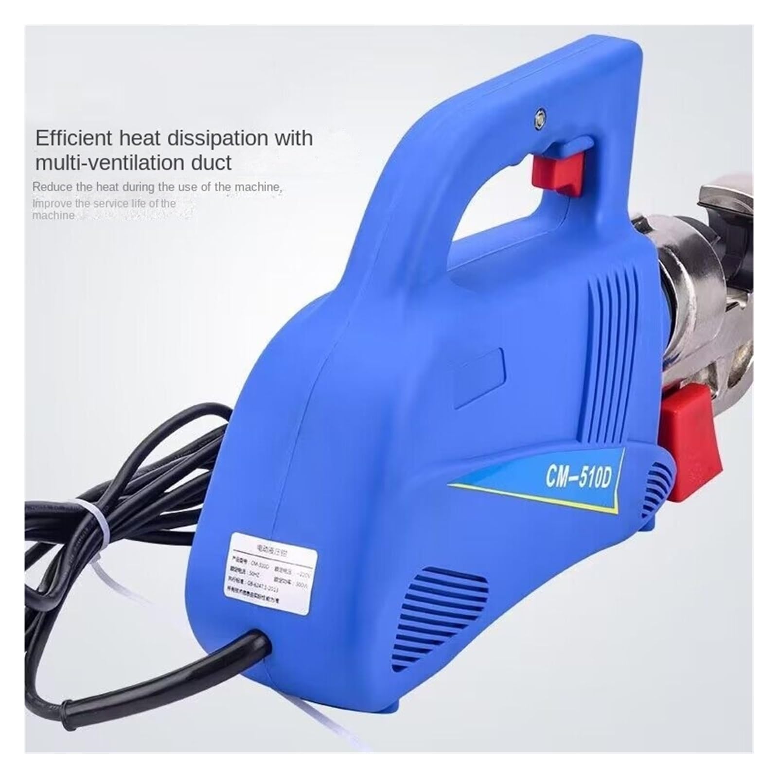 120KN CM-510D elektryczne szczypce hydrauliczne, małe przenośne szczypce do zaciskania końcówek, miedziane aluminiowe szczypce do zaciskania drutu