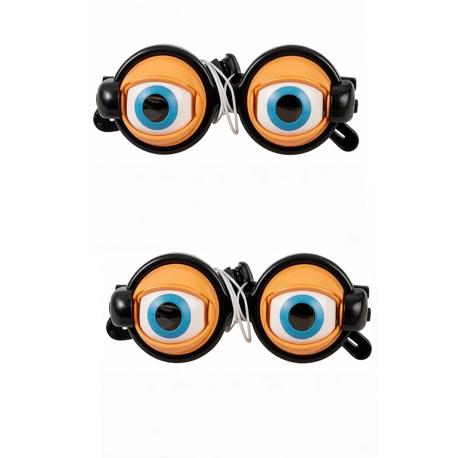 Googly Eyes Glasses, Funny Crazy Eyes Glasses, Novelty Blinking Shaking Eye Glasses for All Ages & Adults, Party Glasses, Prank Gag Gift, Birthday Party Supplies Costume Props Color D 2pcs