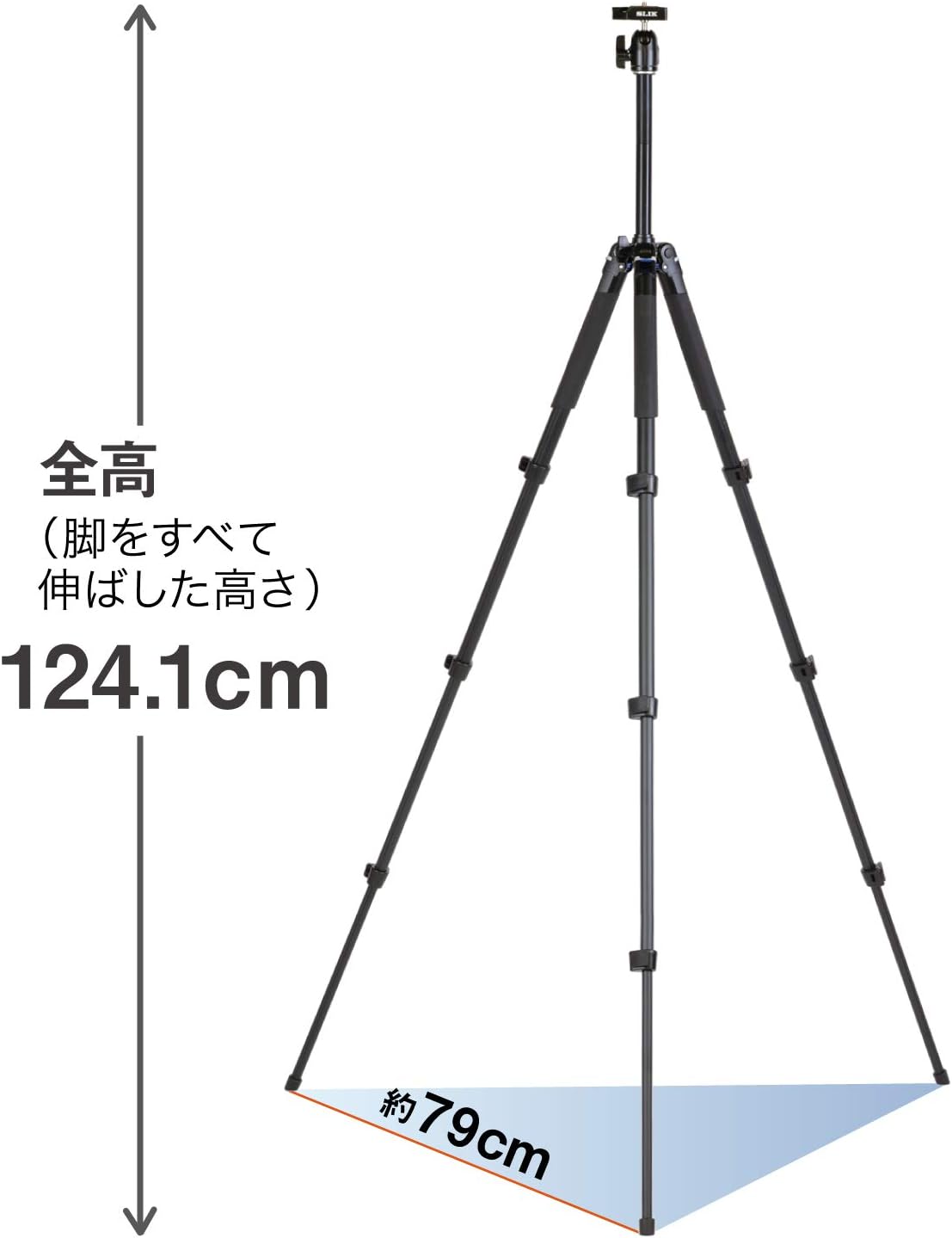 Slik AL-420M Lite Aluminium Tripod with SBH-100DQA Head - Black