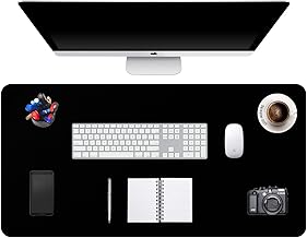 XXL Desk Mat, Desk Protector, Computer Mat, Keyboard and Mouse Mat, Desk Mat, Waterproof PU Leather+Non-Slip Cloth (90 x 43 cm)