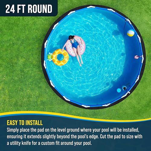 image for U.S. Pool Supply Ground Shield 24-Foot Round Heavy Duty Pool Liner Pad