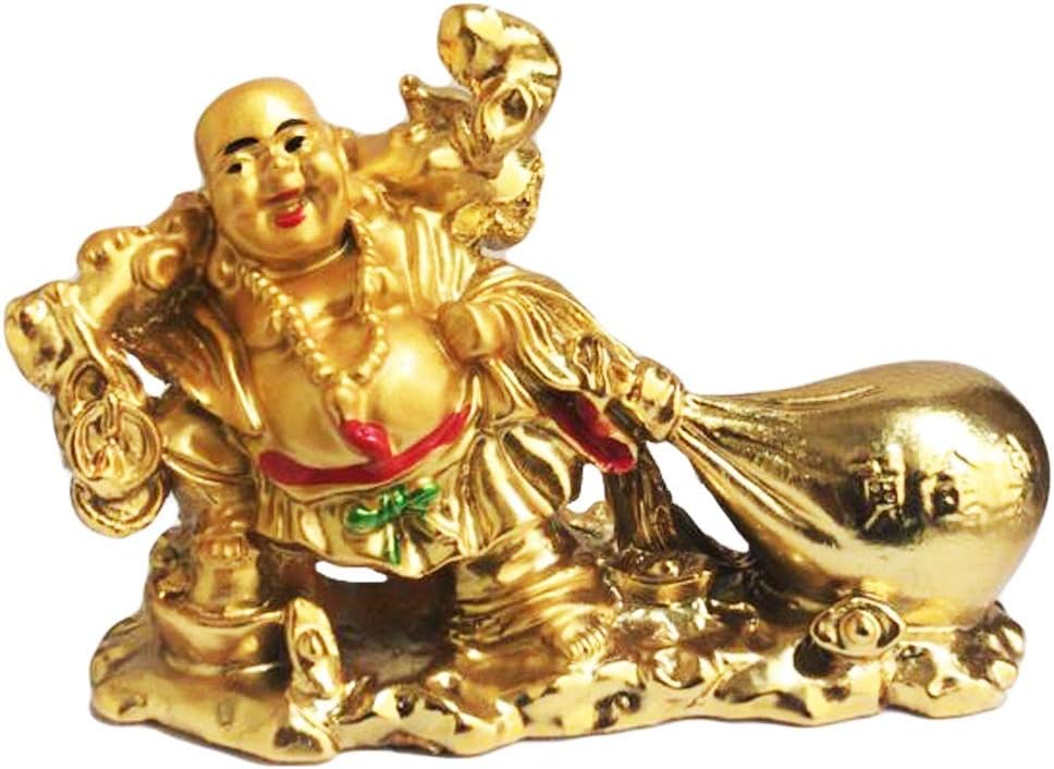 Vastu Feng Shui Laughing Buddha with Money Bag for Wealth and Buisness