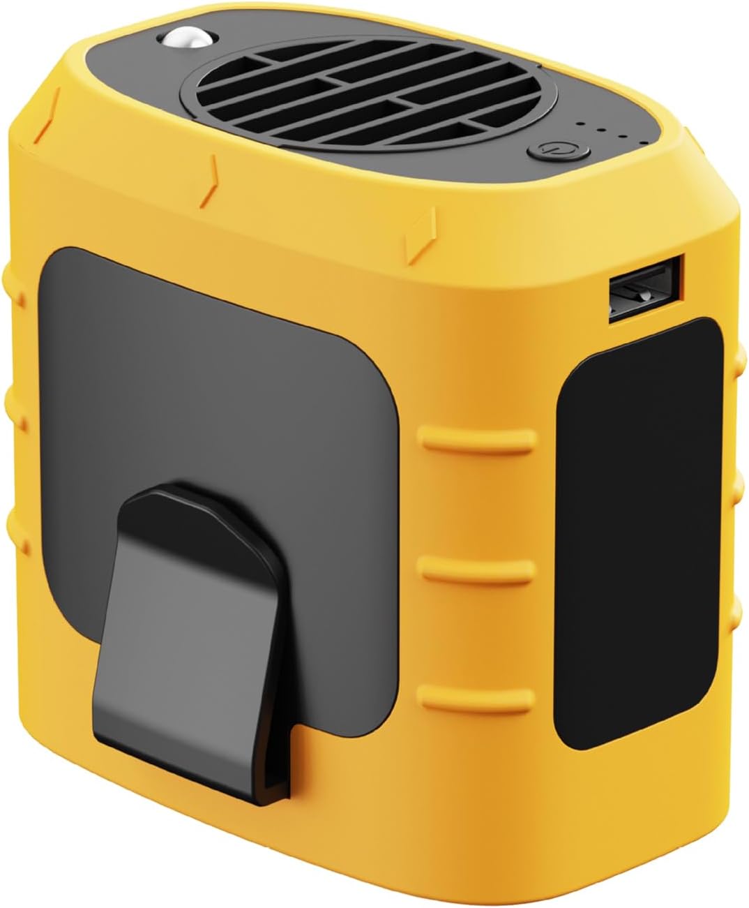 8000mAh Portabale Waist Clip-on Fan Wearable Personal Clip Fan 3 Speeds 13000RPM Strong Airflow for Outdoor Hiking Camping Worksit,Orange
