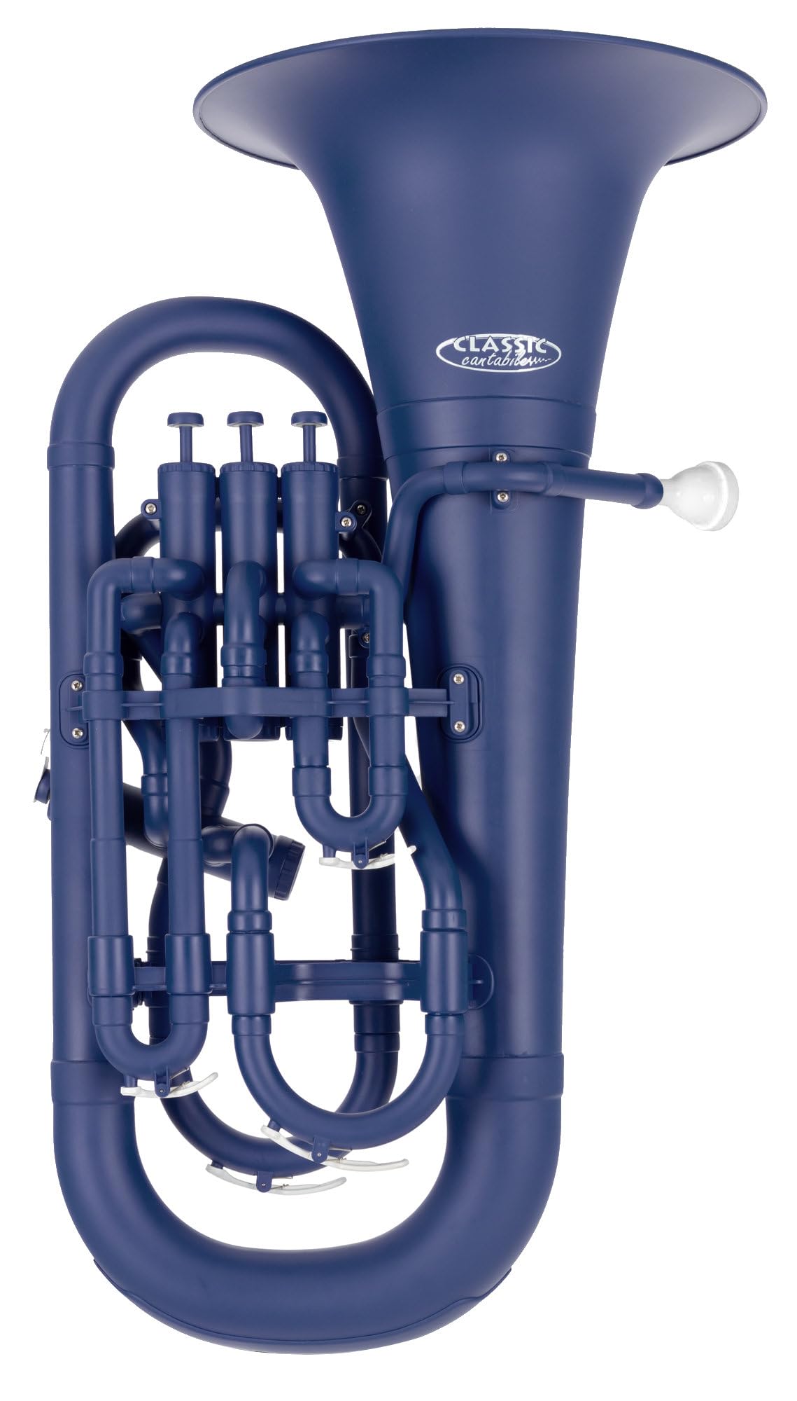 Classic Cantabile MardiBrass Euphonium Bb en plastique - 4 pistons en aluminium - seulement 2,2 kg - avec embouchure et housse - bleu mat