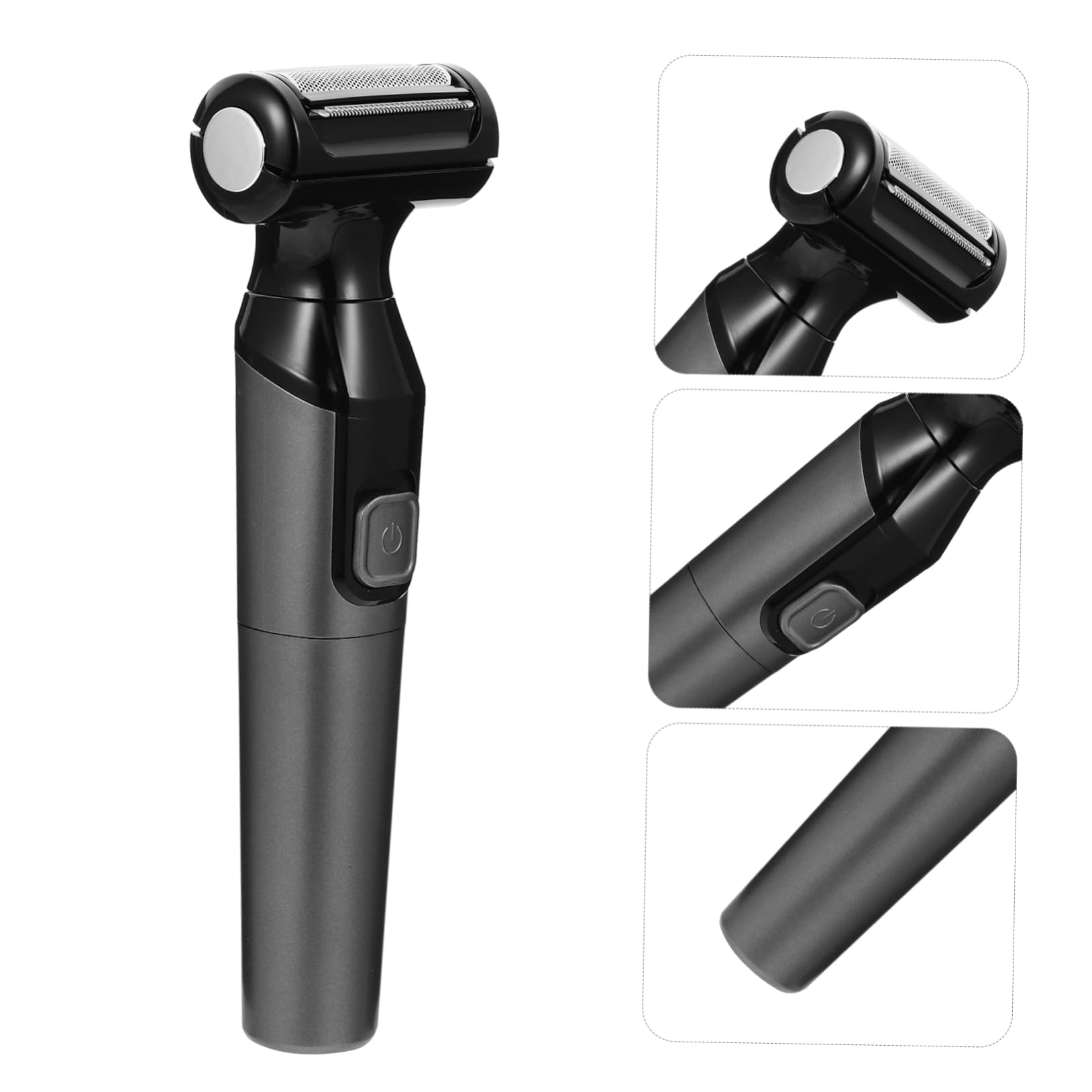 Rasoio Elettrico da Donna 2 in 1 Depilatorio per Corpo 3 Lame Black, Rasoio Indolore Portatile a Batteria per Ragazze e Viaggi