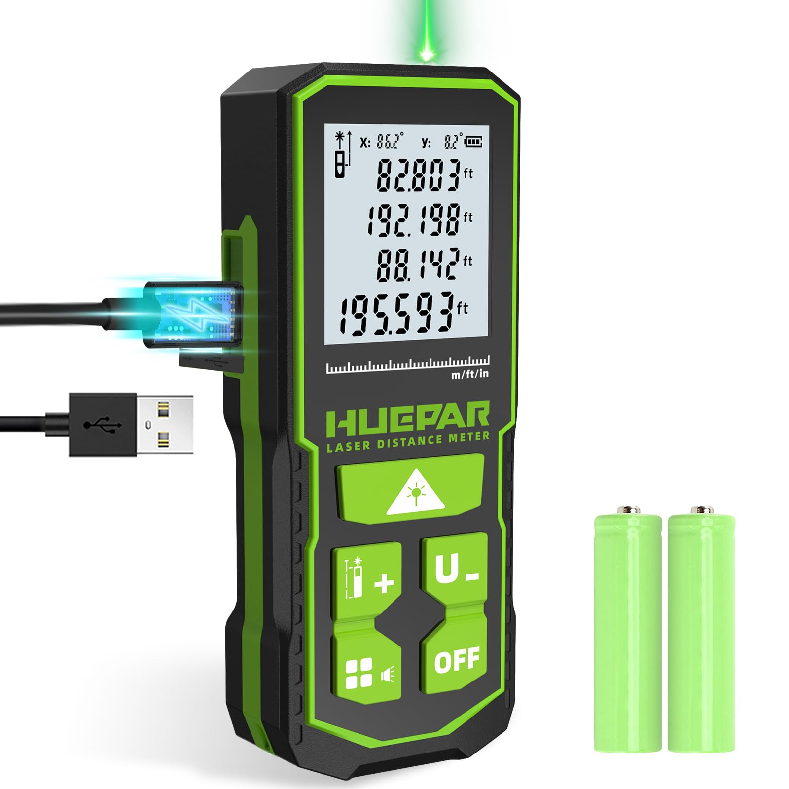 Amazon.com: Huepar Professional Green Laser Measuring Tool 196ft