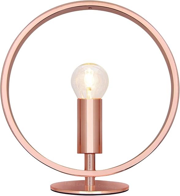 Copper Table Light Modern 1 Lamp Ring Shade M0176F