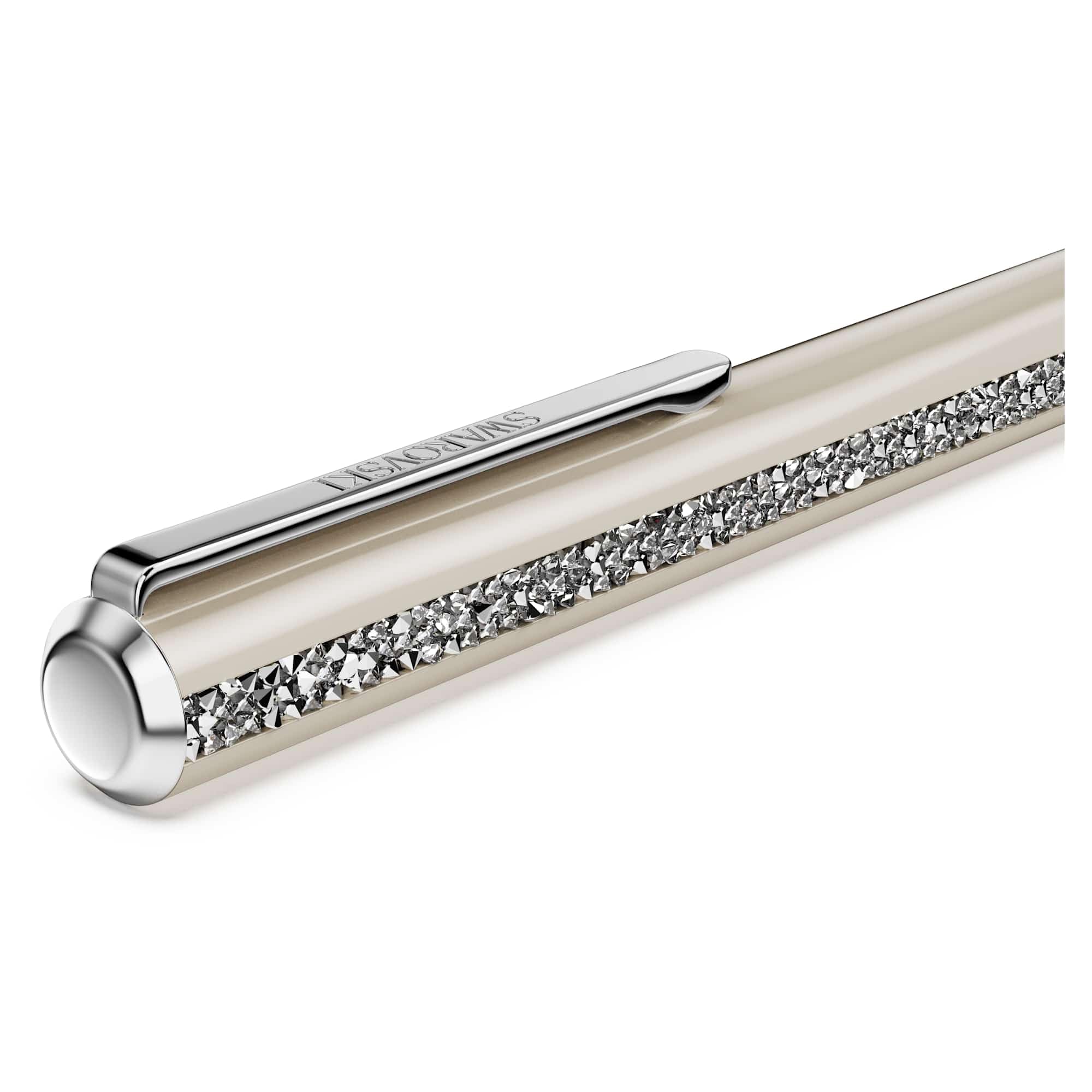 Swarovski Caneta esferográfica Crystal Shimmer Glide, bege, bege