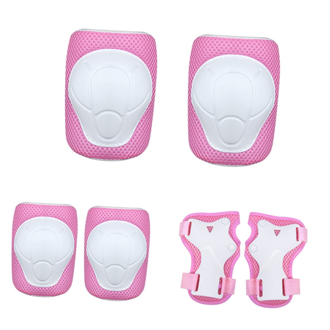 KICHOUSE Roller Skate Gear Set 6 Pack Protective Pads for Kids Wrist Knee Elbow Pads S/m 15-35kg