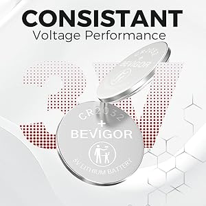 BEVIGOR 2032 Battery Compatible with Apple AirTag CR2032 Lithium 3V Coin Battery for Child Safety, Suitable for Key Fobs, Smart Sensors, Scales, Candles and More 16pcs
