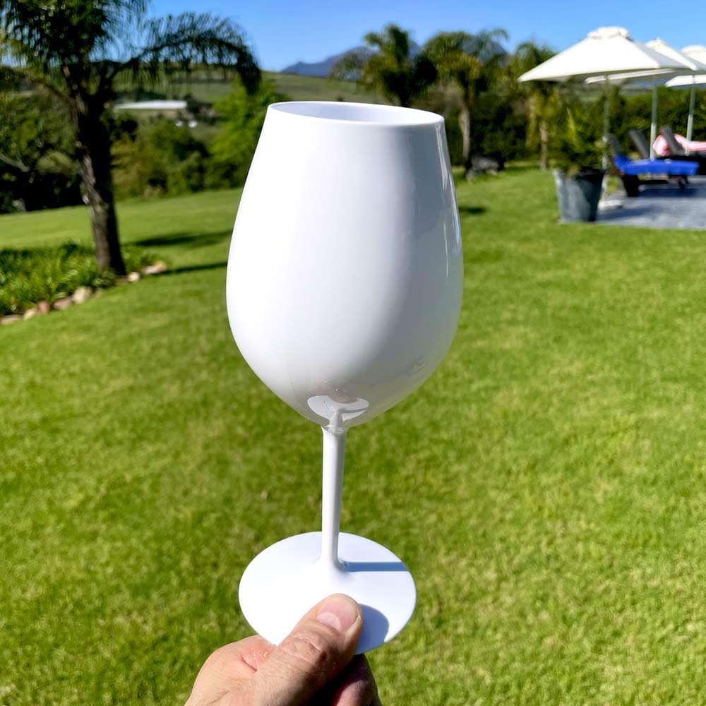 Vaso de Vino Blanco Copa de Vino Tinto Copa de Cristal de retornable de champán Vaso de plástico Blanco Acampar al Aire Libre Set 6 Piezas
