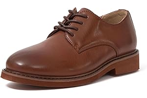 Classic Denny Boy's Oxford Dress Shoes in Rich Brown, Size 3