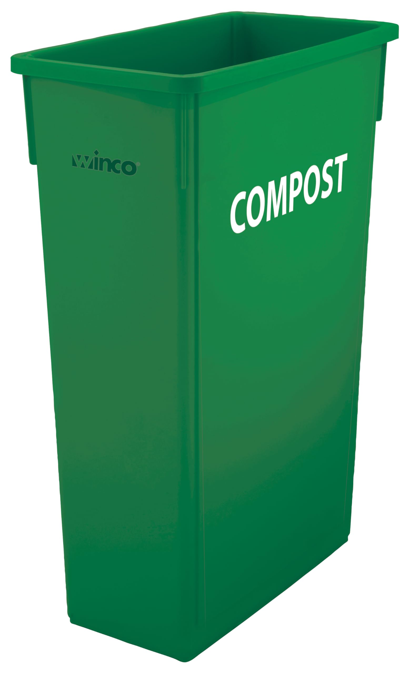 Winco Slim Commercial Trash Can/Waste Container, 23 Gallon Compost, Green similar