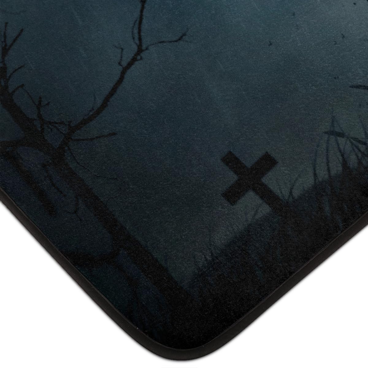 Halloween-Küchenteppich-Set – Zombie/Skelett-Design, 50x120 Cm & 50x70 Cm, Rutschfest, Gepolstert