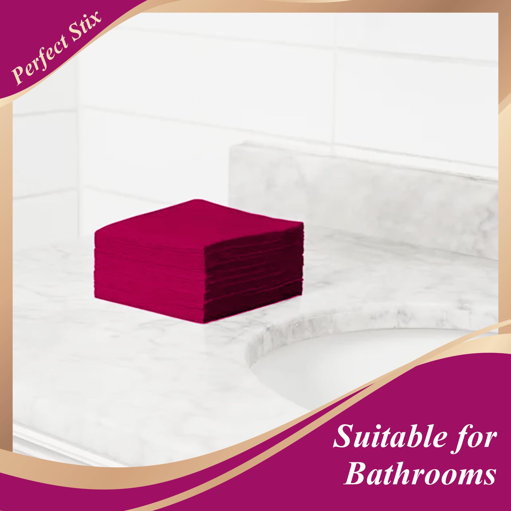 Perfect Stix - Servilletas de Papel Desechables para Cóctel y Bar, 2 capas, 100 unidades