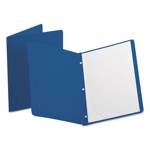 Oxford Duotang Panel & Border Front Report Cover, Letter Size, Dark Blue, 100-Sheet Capacity, 25-Pack
