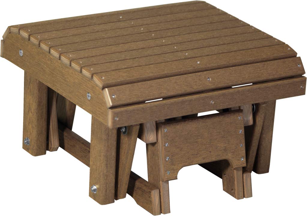 LuxCraft Poly Glider Footrest Ottoman (Antique Mahogany)