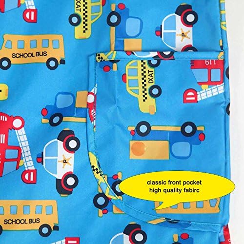 Bavoir à Manches Longues Happy Cherry – Imperméable, Motifs Maisons Et Arbres, 3 Couleurs, Tailles S/M/L (1-6 Ans)
