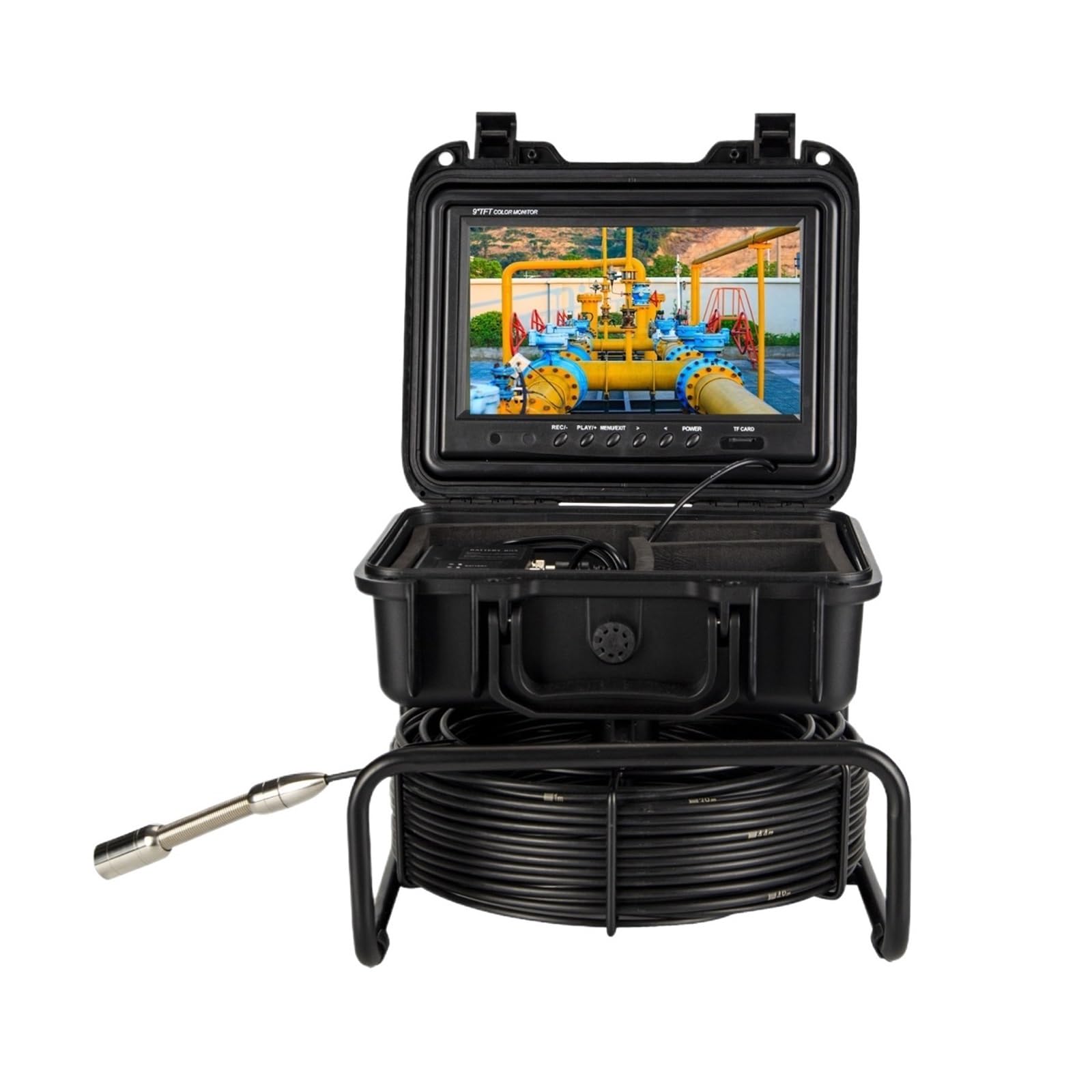 YNIYUJKL Drain Inspection Camera 9" Dvr 10/20/30/50M Hd Screen 1080P Pipe Inspection Camera Drain Sewer Pipeline Industrial Endoscope,9in Wifi 23mm-50m