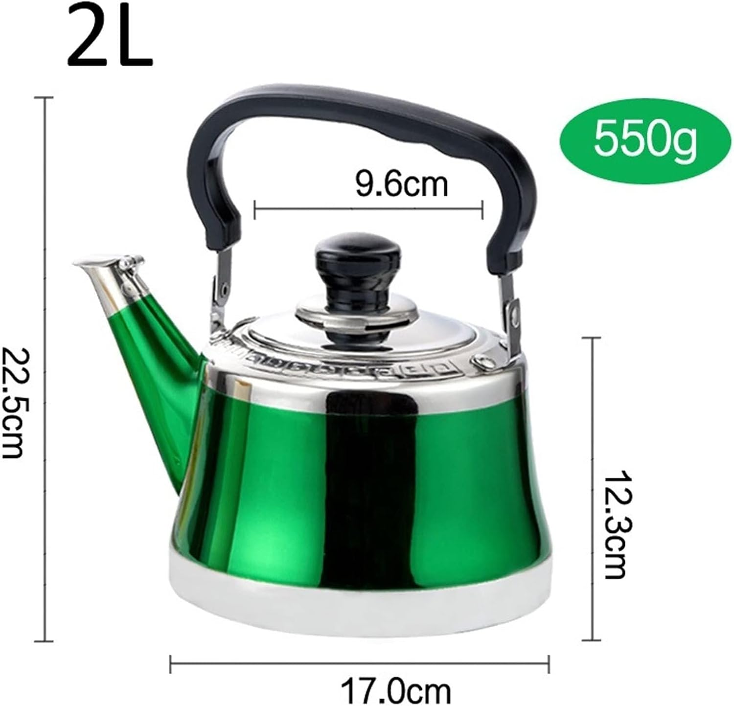 Tea Kettles, Tea Kettle, Tea Pots Whistlitea Kettle for Stove Top with Cool Touch omic Handle/9/1.5L,Red-2L (9 2L)