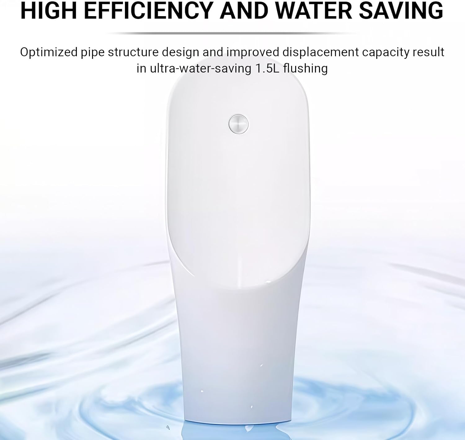 Wall-Mounted Ceramic Urinal for Men's,Automatic Sensor Flushing,Ceramic Urinal for Men's,for Bathroom Commercial Hotel Garage Bar,OutdoorPublic Toilet(Manual+sensor-activated)