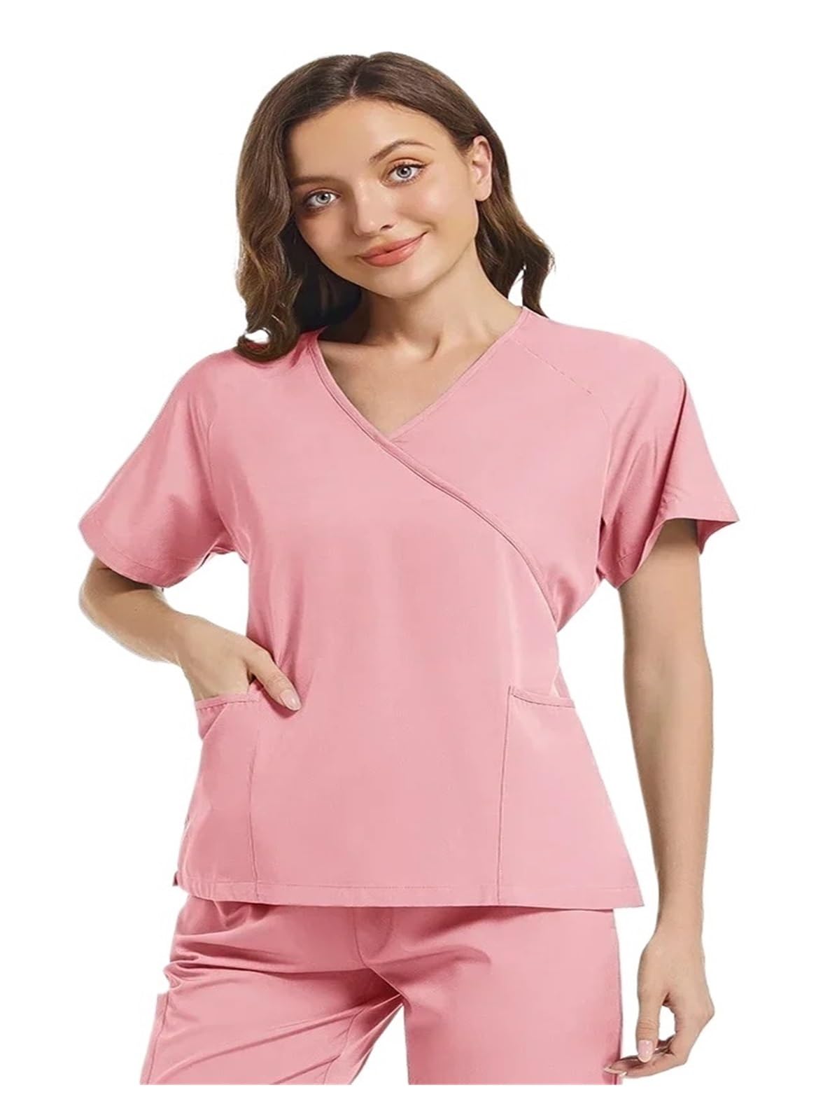 Uniforme Sanitario Hombre Conjunto de uniformes de enfermera, pantalones de chándal suaves y transpirables, uniformes quirúrgicos for mujer, ropa de trabajo clínica de enfermería y médico(Gray,M)