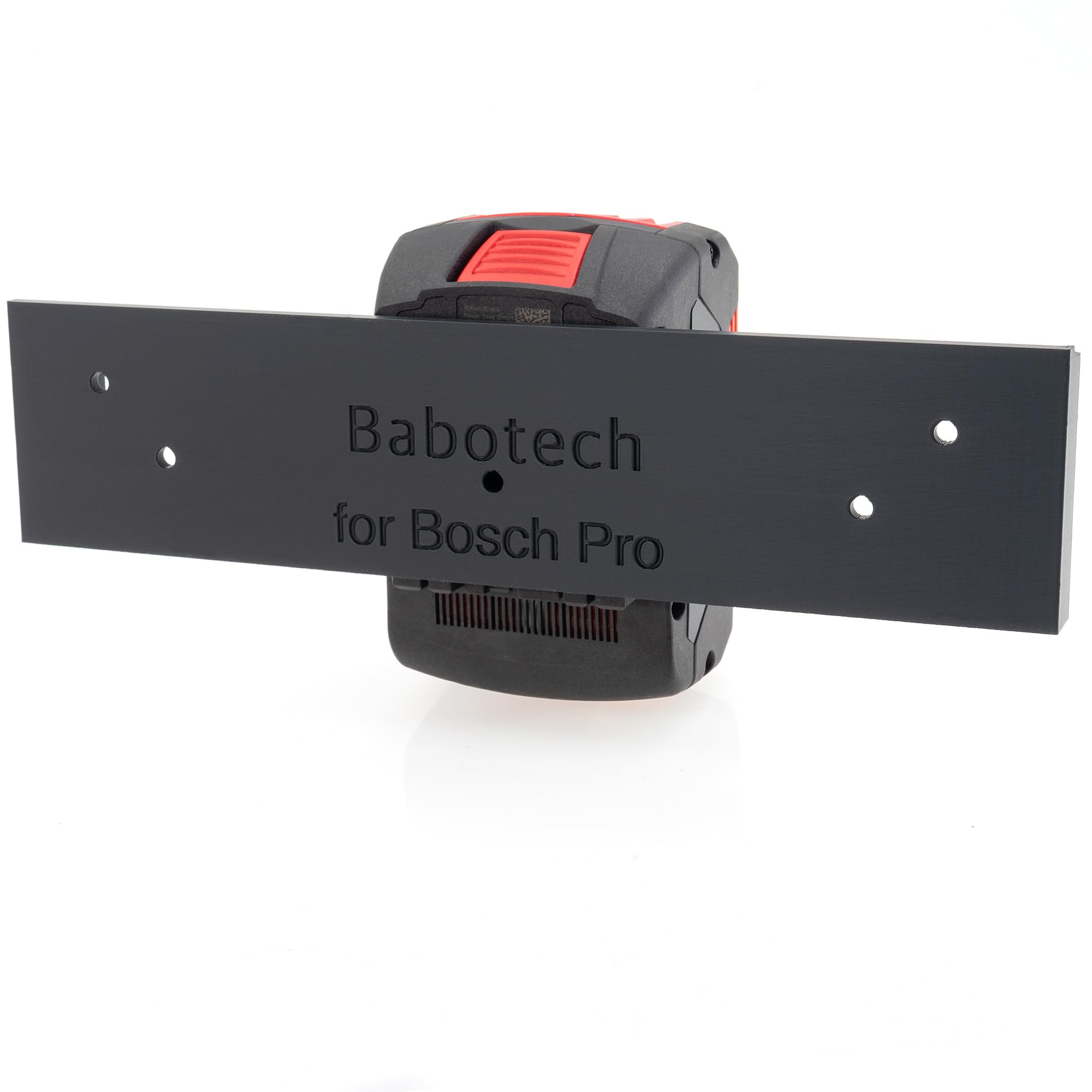 Supporto da parete per batterie Bosch Professional da 18 V e PowerCore, robusto supporto salvaspazio, per 3 batterie, 5 viti e 5 tasselli, facile da montare con funzione di bloccaggio [Made in Germay]