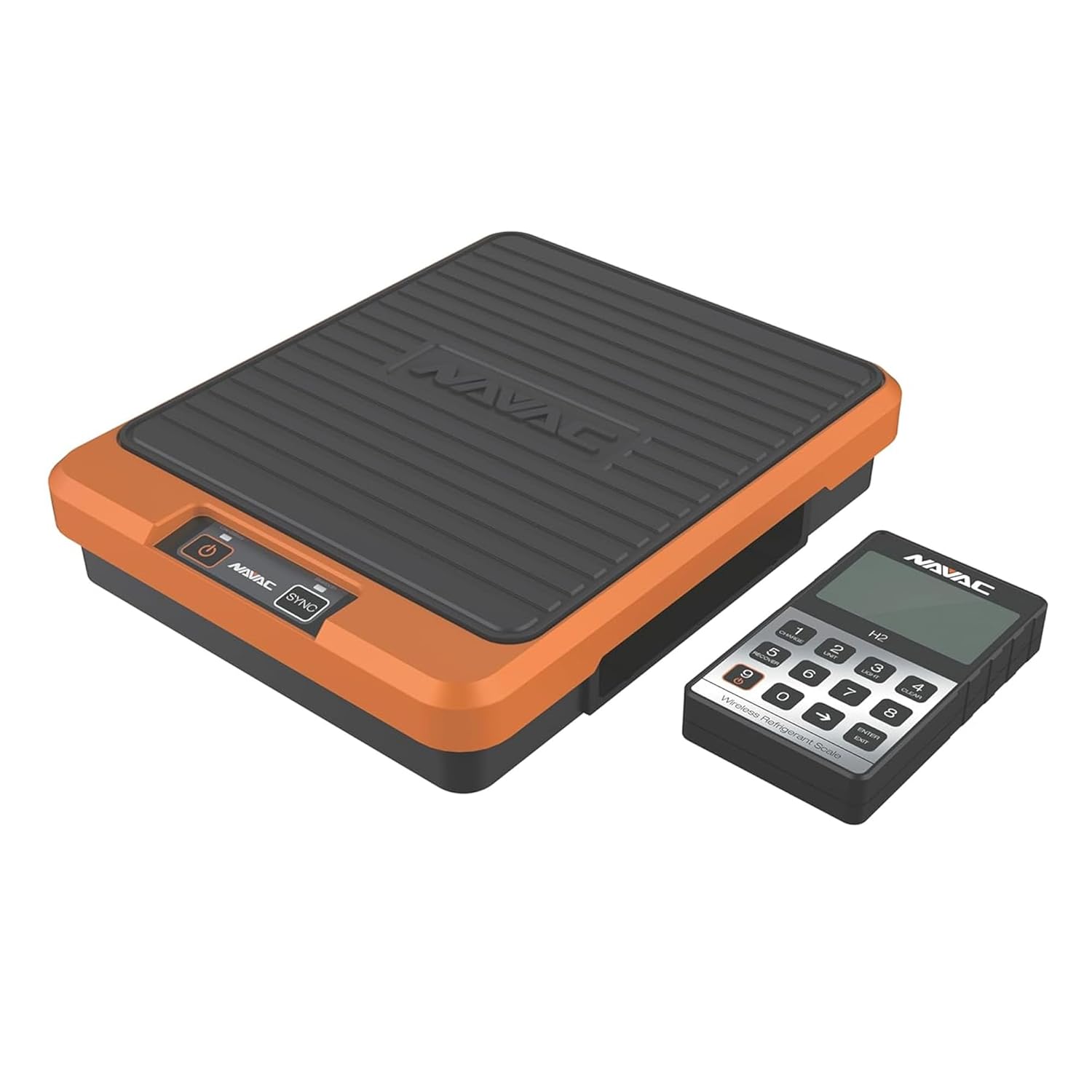 NAVAC NRS2i01 Wireless Refrigerant Scale | Bluetooth Handheld Display | 220 lbs Capacity | Lightweight Magnesium Alloy Weighing Pan | Precise Measurements | 1 Year Warranty