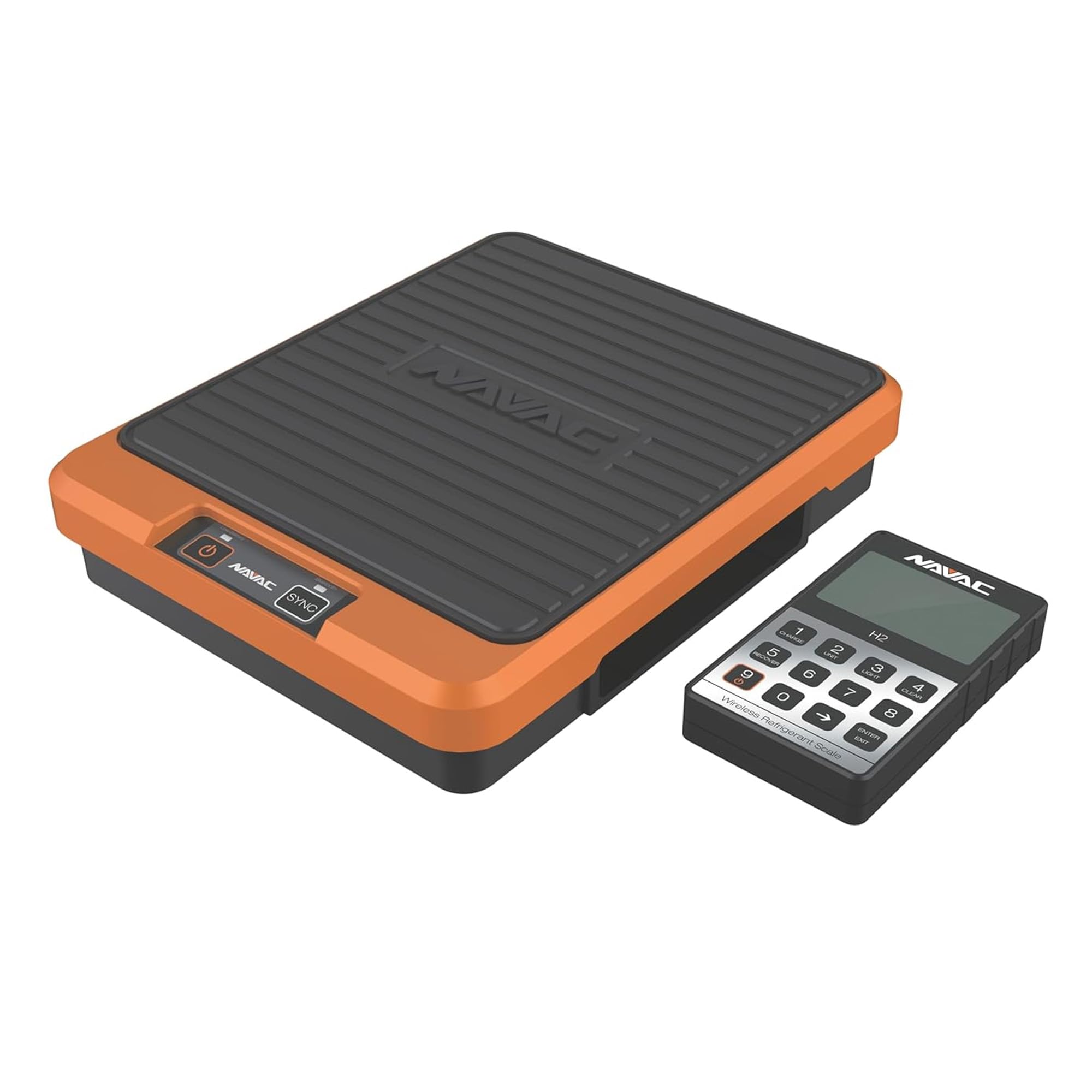 NAVACNRS2i01 Wireless Refrigerant Scale | Bluetooth Handheld Display | 220 lbs Capacity | Lightweight Magnesium Alloy Weighing Pan | Precise Measurements | 1 Year Warranty