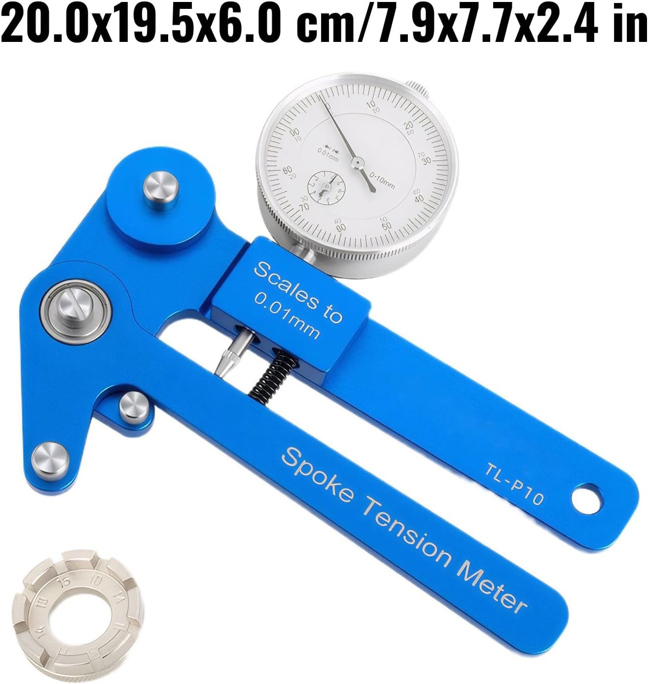 Spoke Tension Meter for Bike Wheels with Precision Gauge and Reference Chart