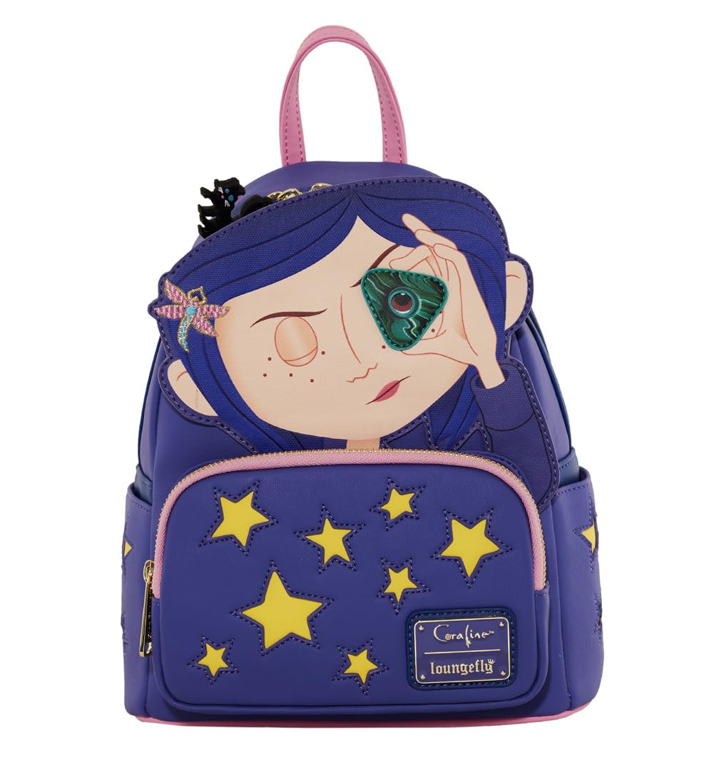 Loungefly Backpacks Coraline Stars Cosplay Mini Backpack Blue