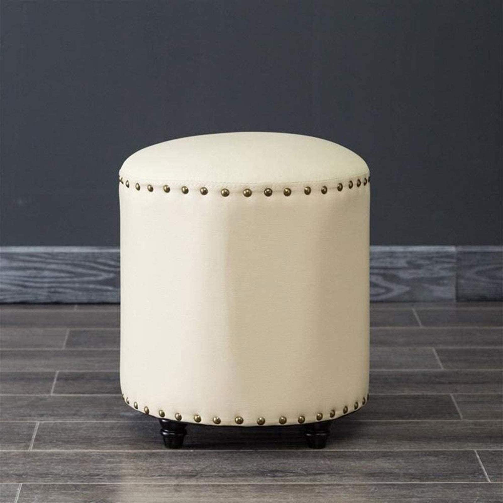 Tabouret de table basse en cuir noir pour salon chaleureux
