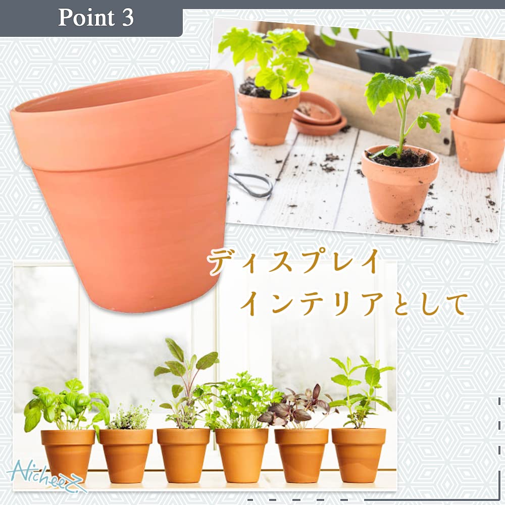Amazon.co.jp: Nicheez テラコッタ 鉢 ポット ミニ プランター 20個