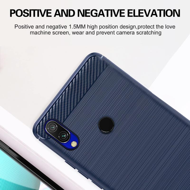 Image of Basic Case for Redmi 7 / Redmi Y3 (Carbon Fibre Blue)