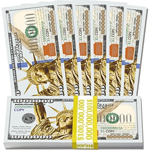 BOOSTEDBLUE101 Million Dollars Bill | 100 Novelty one Million Dollar Feel, Favorit Choice for Schools| Industry Approved